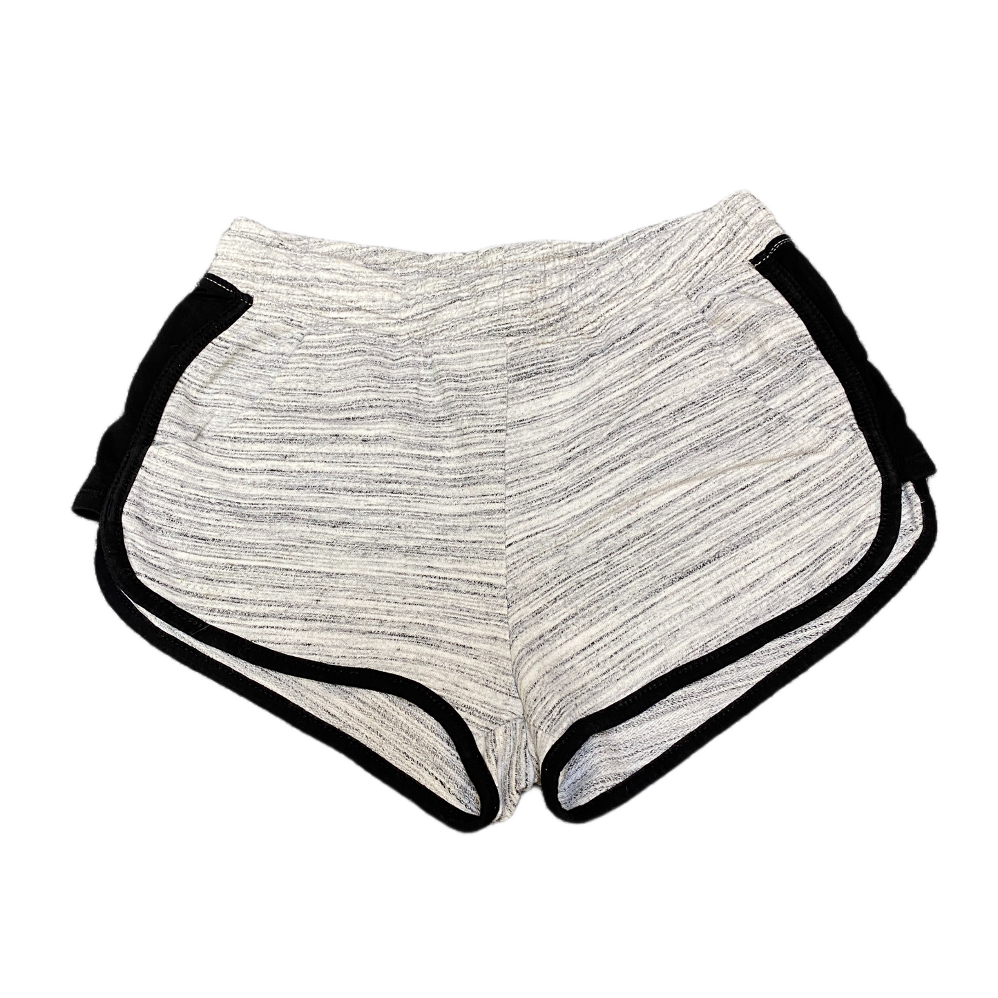 Running Sprinter Shorts Womens M 25" Waist Grey Athletic Gym Workout Dolphin Hem