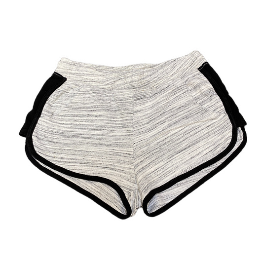 Running Sprinter Shorts Womens M 25" Waist Grey Athletic Gym Workout Dolphin Hem