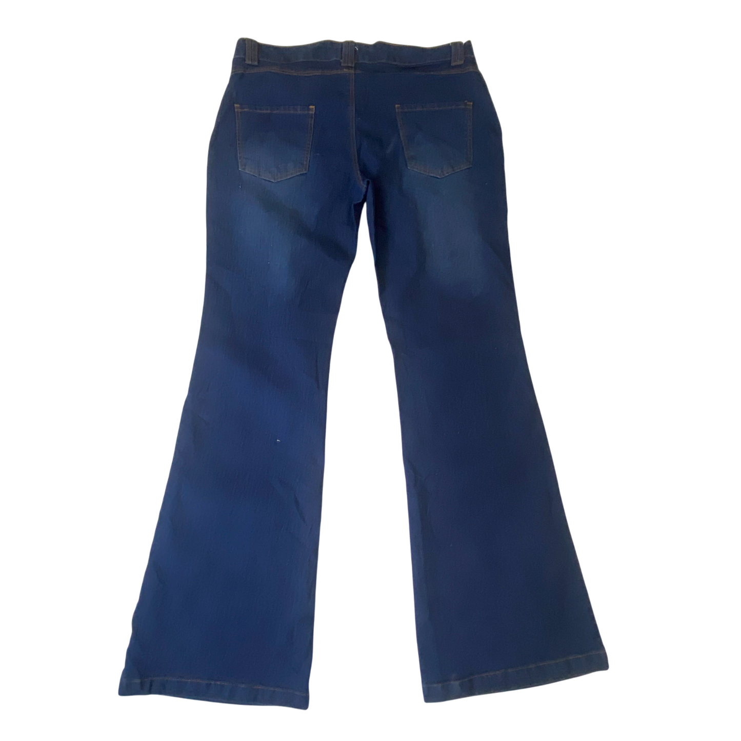 Belly Beautiful Maternity Jeans Womens Large W33 L32 Blue Denim Bootcut Stretch