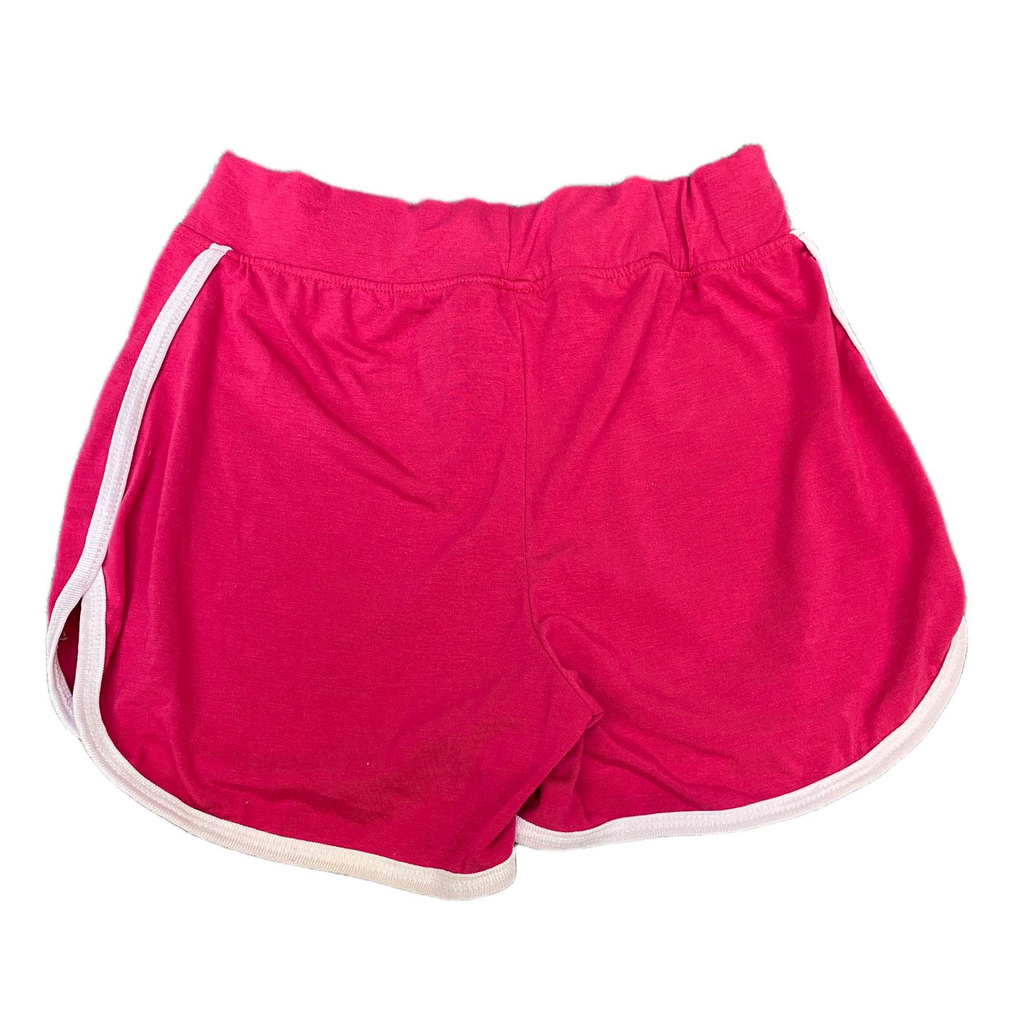 Running Sprinter Shorts Womens L 25" Waist Pink Athletic Gym Workout Dolphin Hem