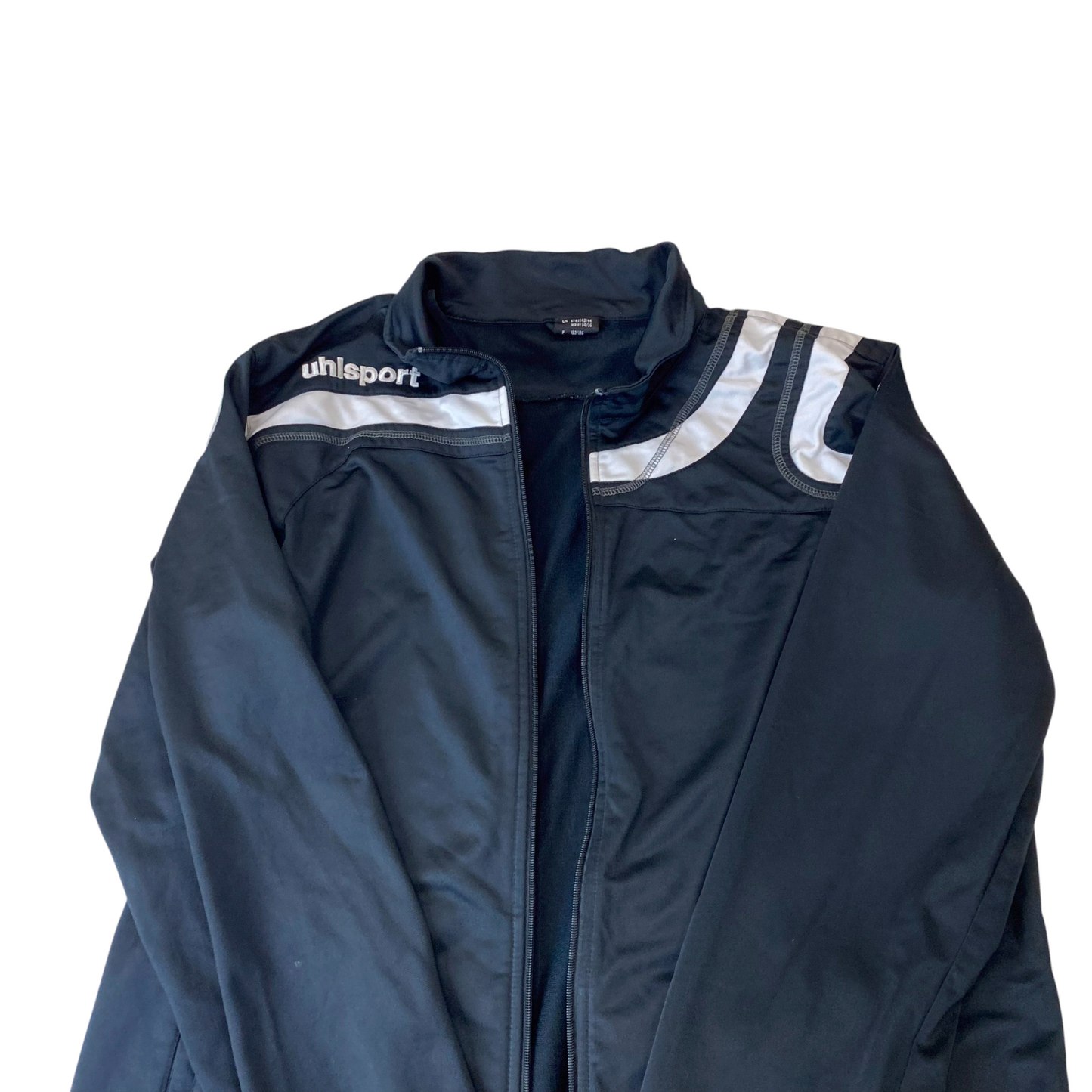 Track Jacket Mens M Blue Zipped Pockets Long Sleeve Gym Training Full Zipper