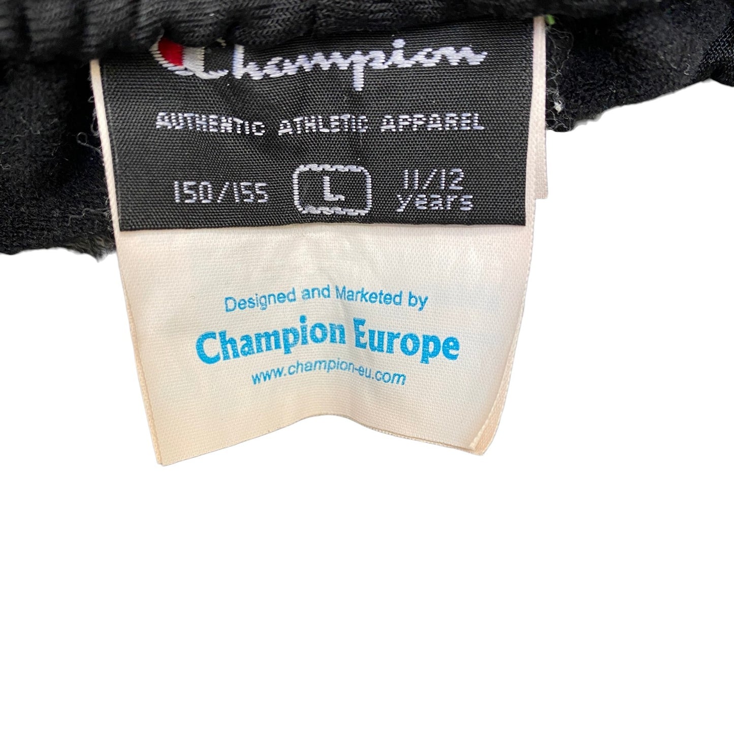 Champion Joggers Fits as Girls 24" Waist Black Logo Drawstring Straight Trousers