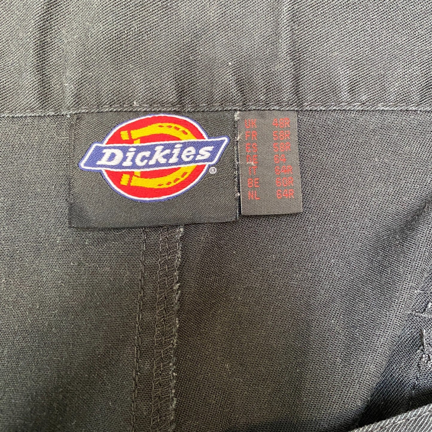 Dickies Workwear Cargo Trousers Mens 49" Waist Black Twill Low Waist Relaxed Fit