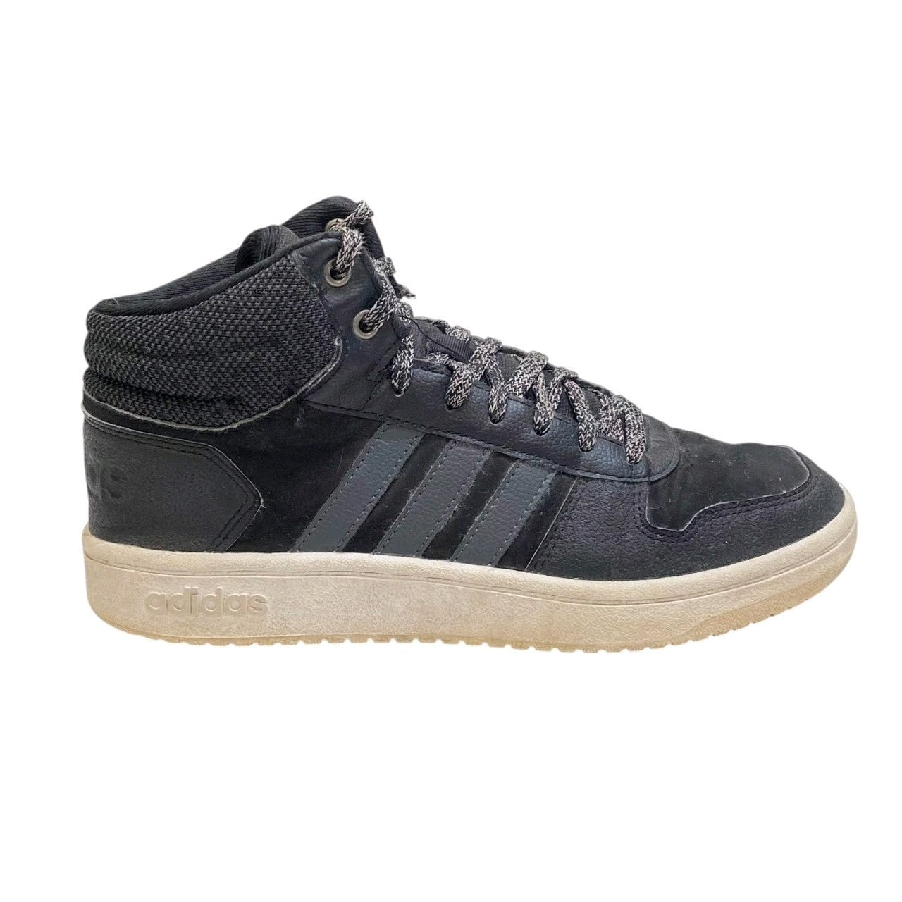 Adidas Hoops 2.0 Mid Basketball Sneakers UK 5.5 Black Synthetic Leather