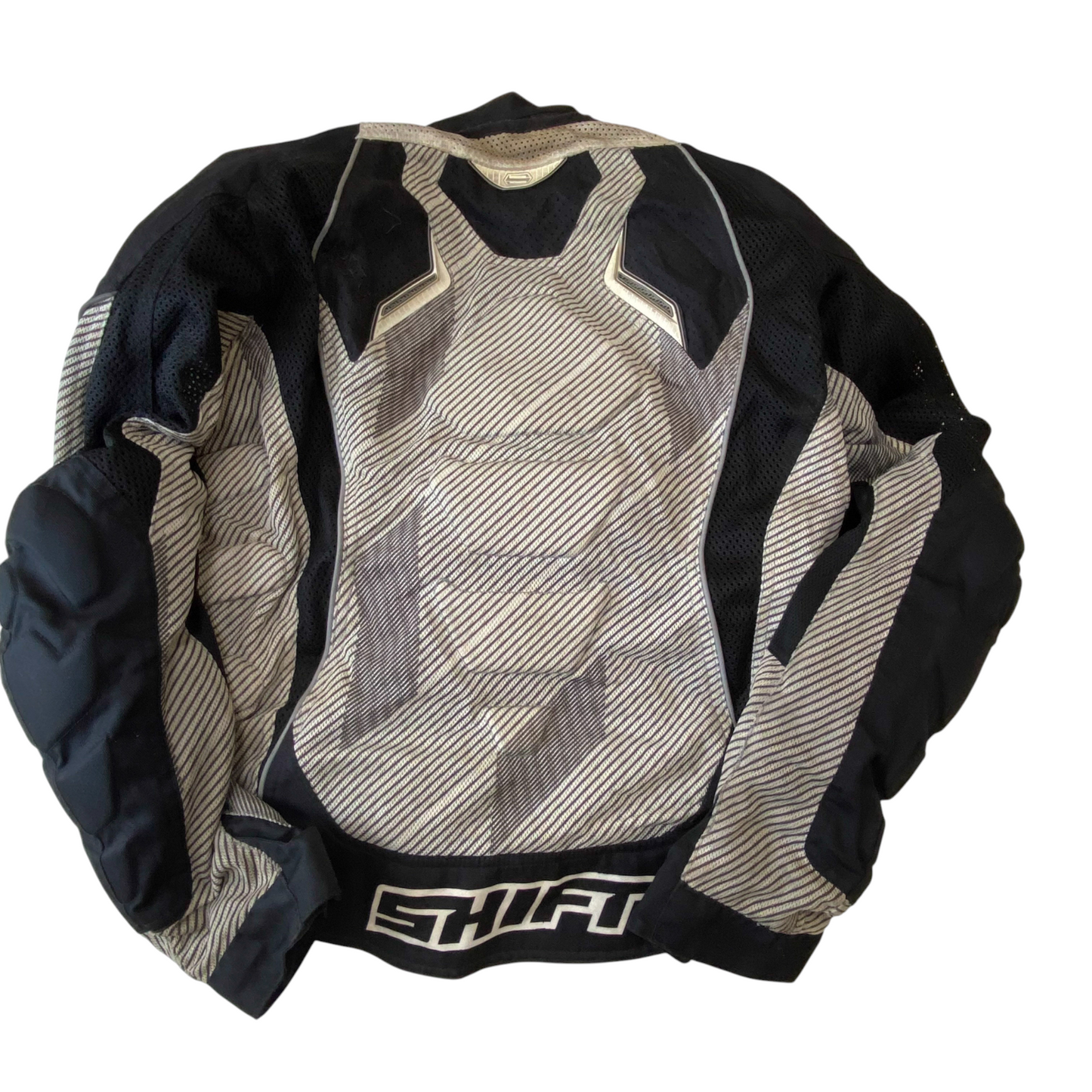 Shift Motorcycle Jacket Mens Medium White Black Lightweight Removable Protector
