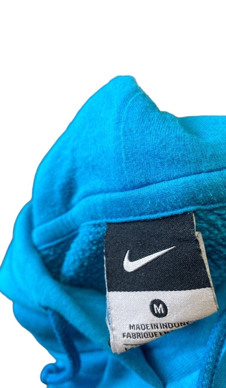 Nike Hoodie Blue Turquoise Women’s M Swoosh Chest Logo