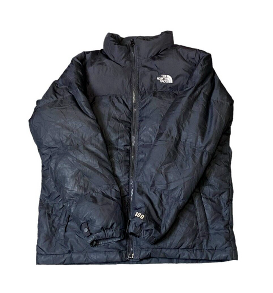 The North Face Nuptse 600 Puffer Jacket Women's L Black Goose Down Full Zip