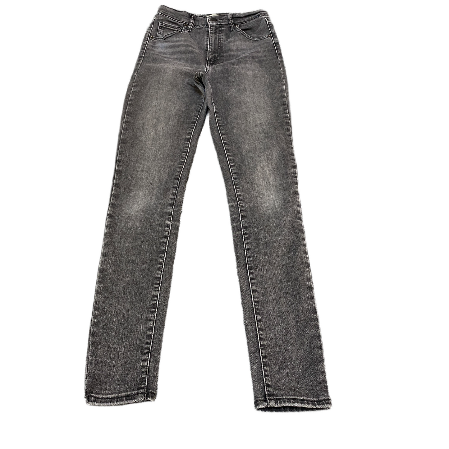 Levi's Jeans Fits as Womens 24" Waist Grey Denim Mile High Rise Super Skinny Leg