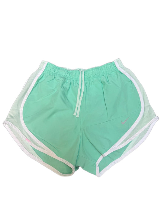 Nike Dri-FIT Running Shorts Womens S 25" Waist Mint Green Dolphin Hem Drawstring
