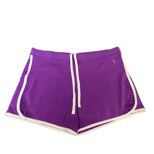 Running Sprinter Shorts Womens M 31" Waist Purple Athletic Workout Dolphin Hem