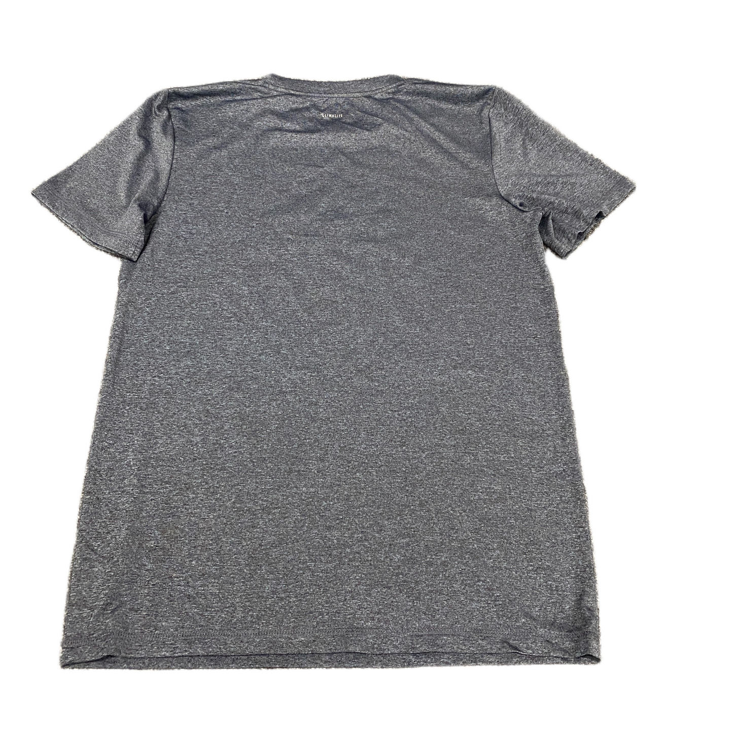 Adidas T-Shirt Womens L Grey Graphic Logo Short Sleeve Crew Neck Pullover Tee