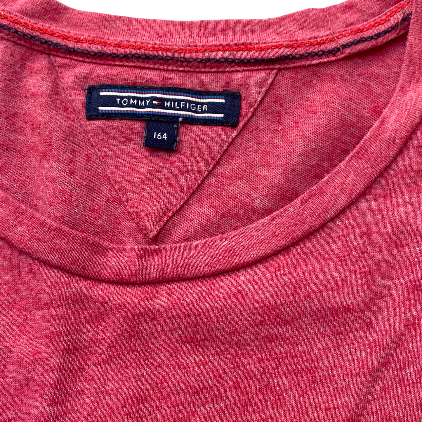 Tommy Hilfiger T Shirt Womens Small Pink Cuffed Short Sleeve High Low Crewneck