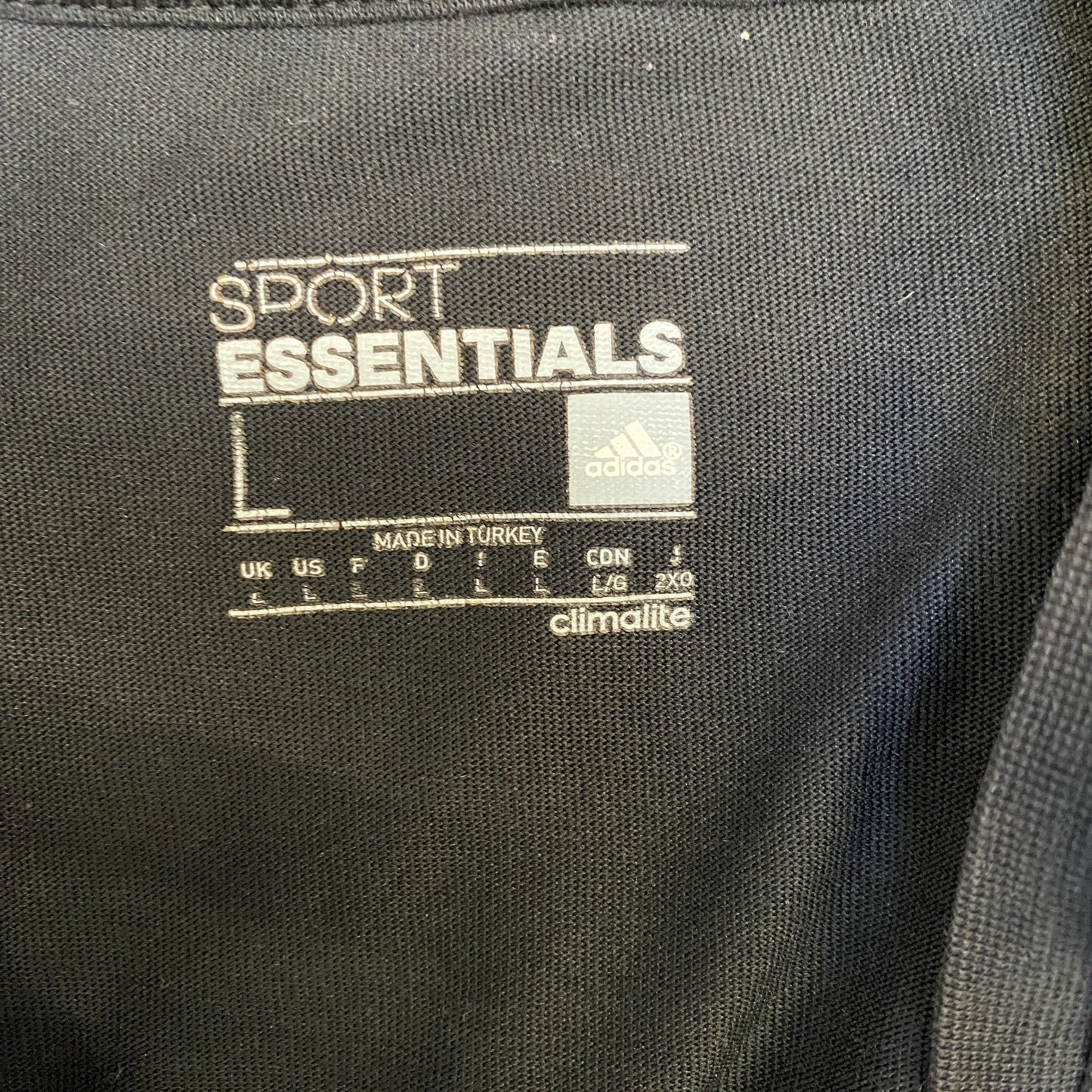 Adidas Essentials T-Shirt Men Large Black Graphic Logo Short Sleeve Pullover Tee