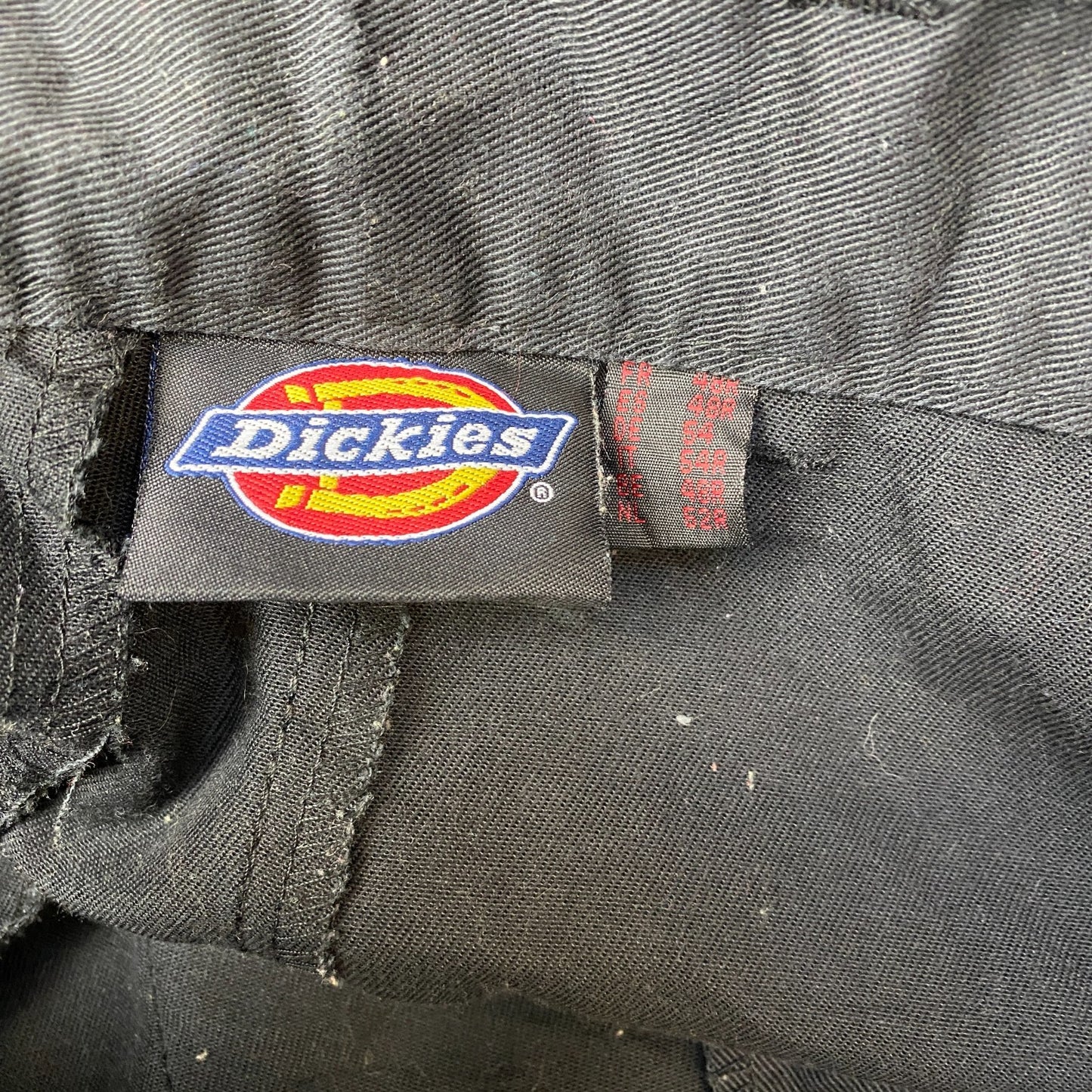 Dickies Work Pants Mens XL Black Carpenter Slash Pockets Durable Twill Low Waist