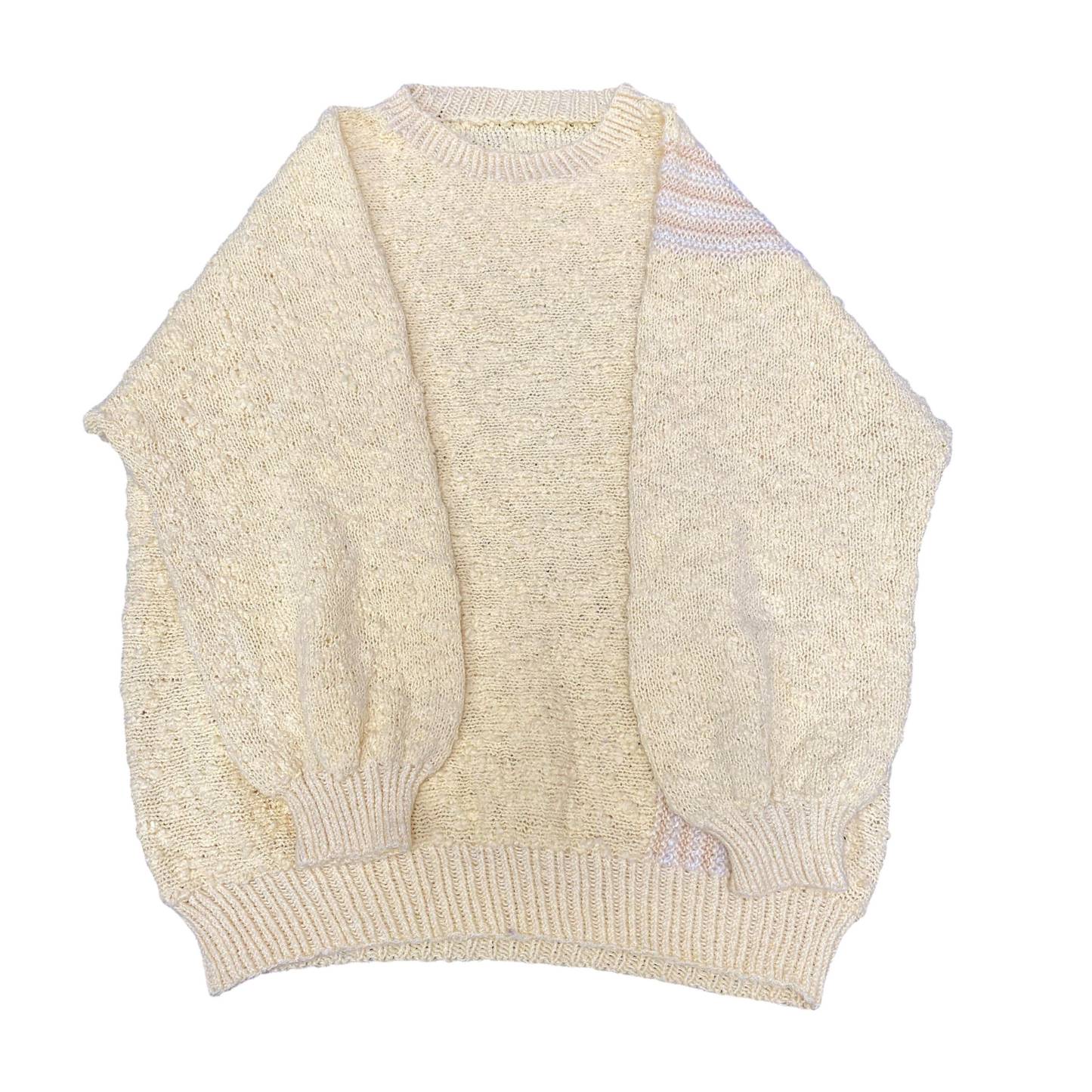 Jumper Womens Medium Yellow Knitted Long Sleeve Crew Neck Ribbed Cuff & Hem