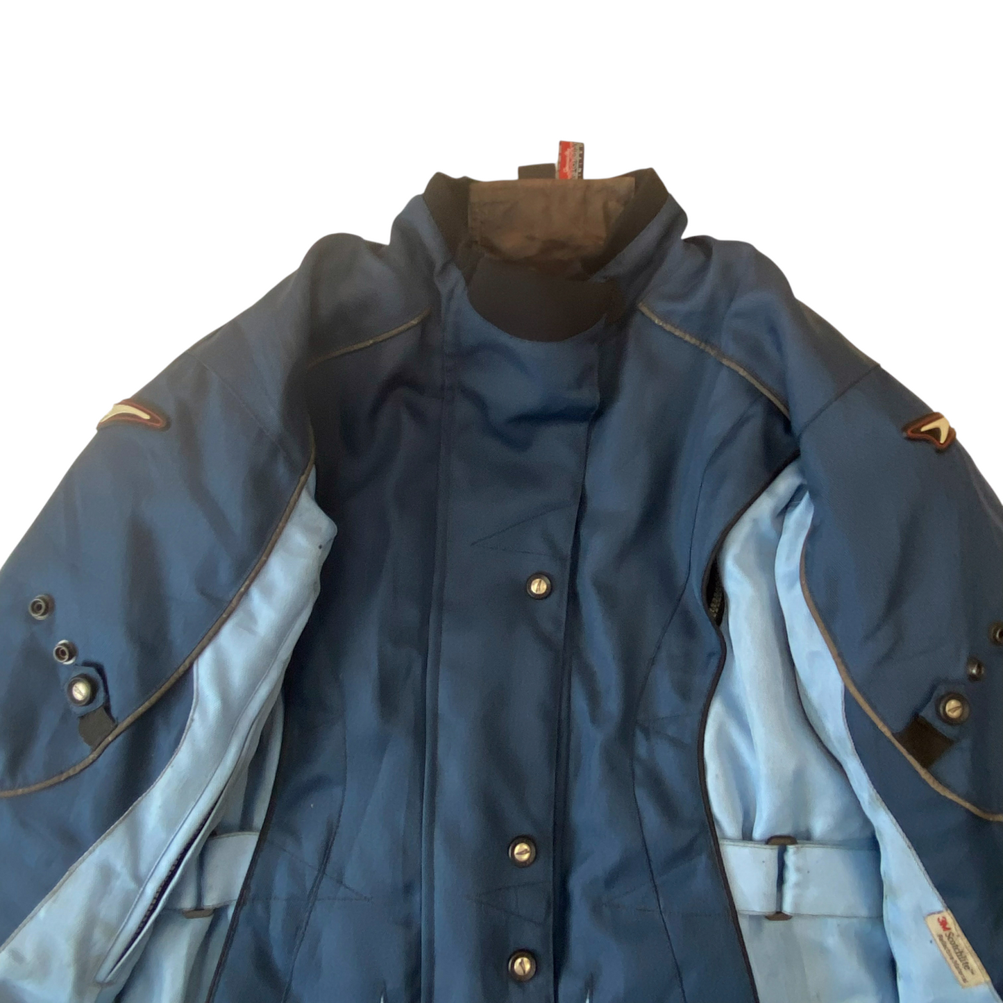 3M Scotchlite Motorcycle Jacket Womens Medium Blue Adjustable Fit Waterproof