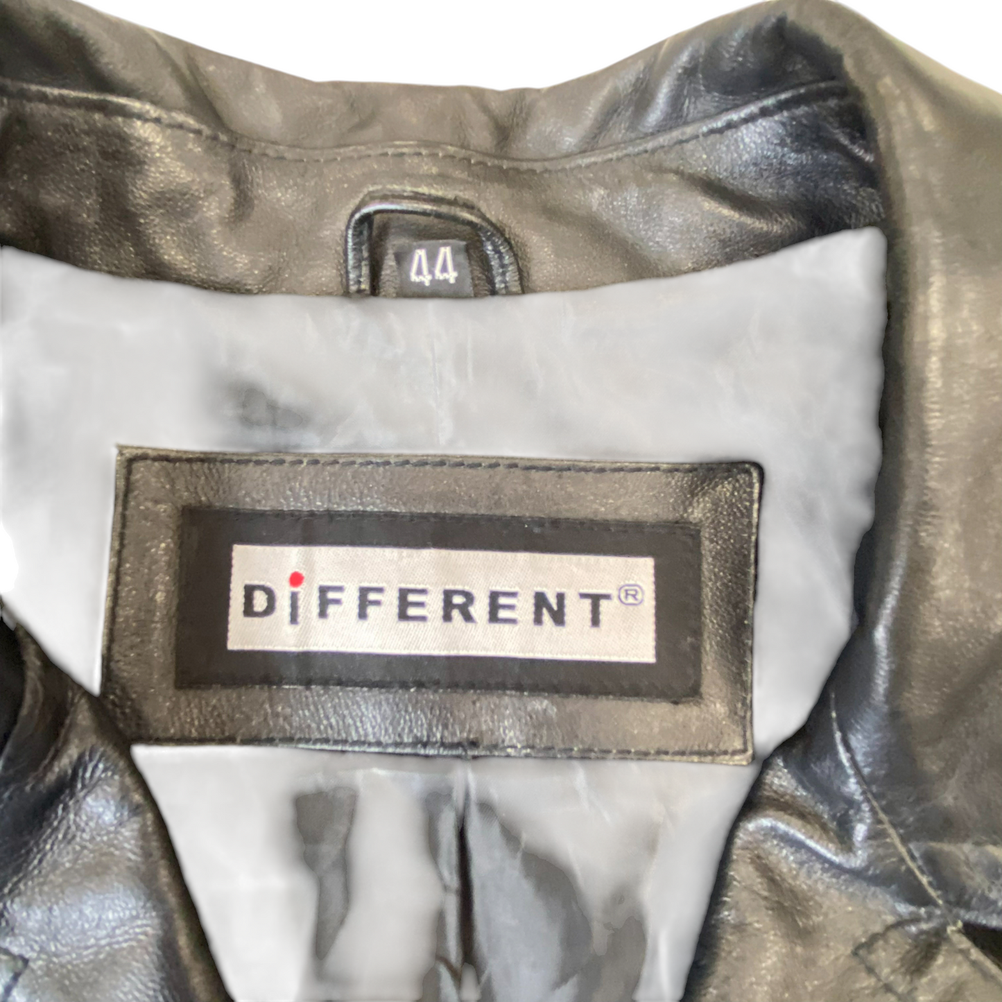 Different Leather Blazer Jacket Womens Medium Black Notch Lapel Single Breasted