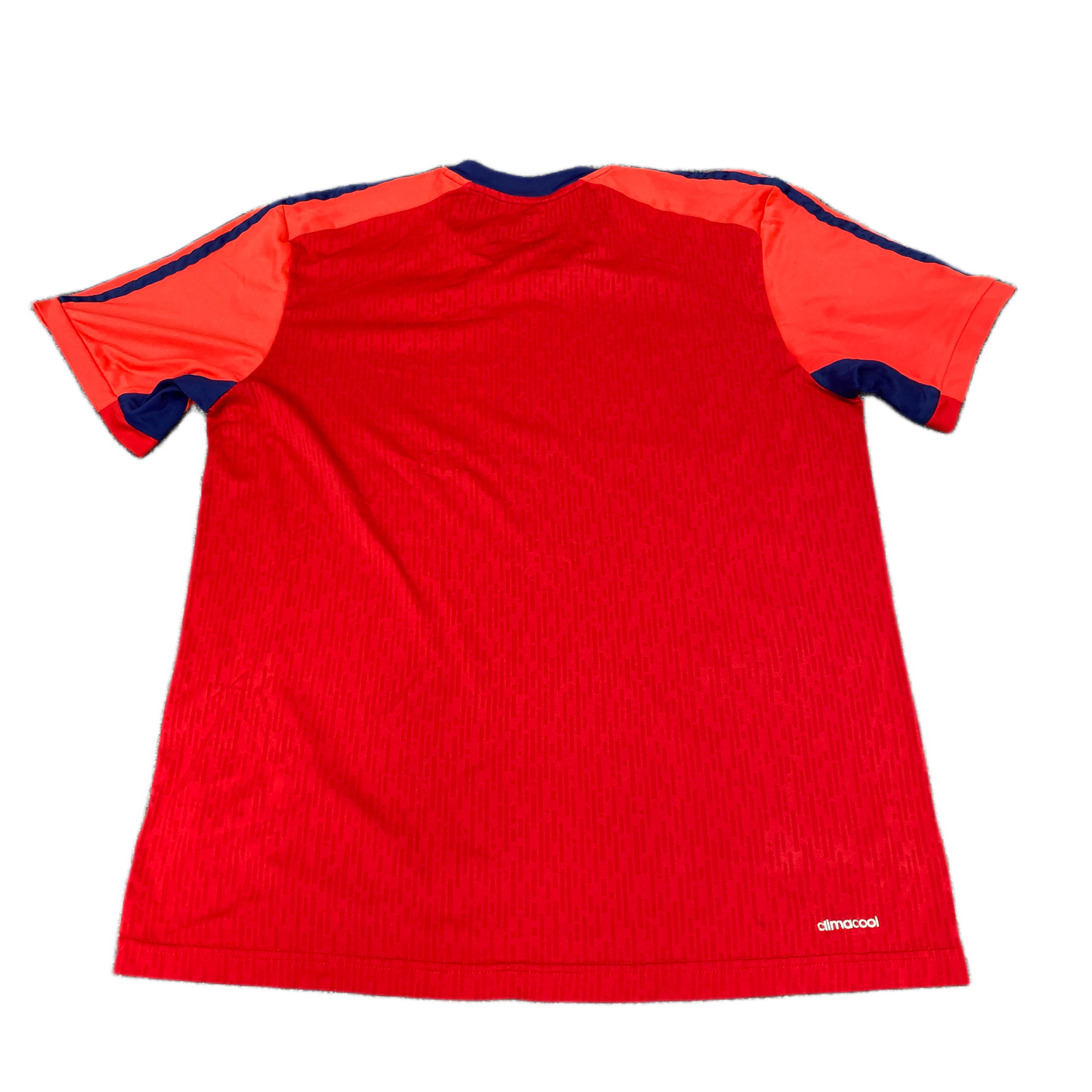 Adidas Climacool T-Shirt Mens Medium Red Blue 3-Stripes Short Sleeve Summer Tee