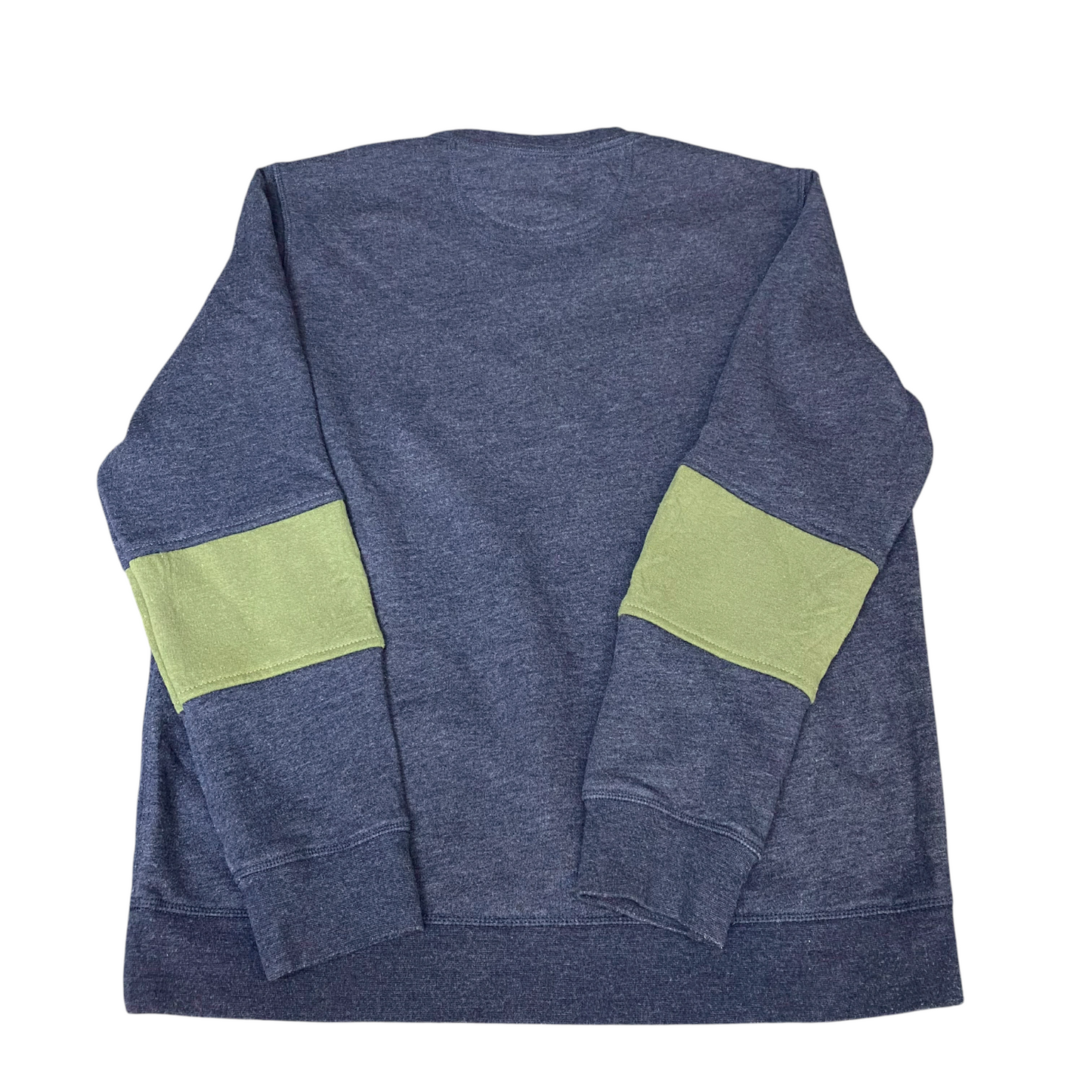 Nike Reworked Sweatshirt Mens S Blue Green Embroidered Spellout Logo Vintage Y2K
