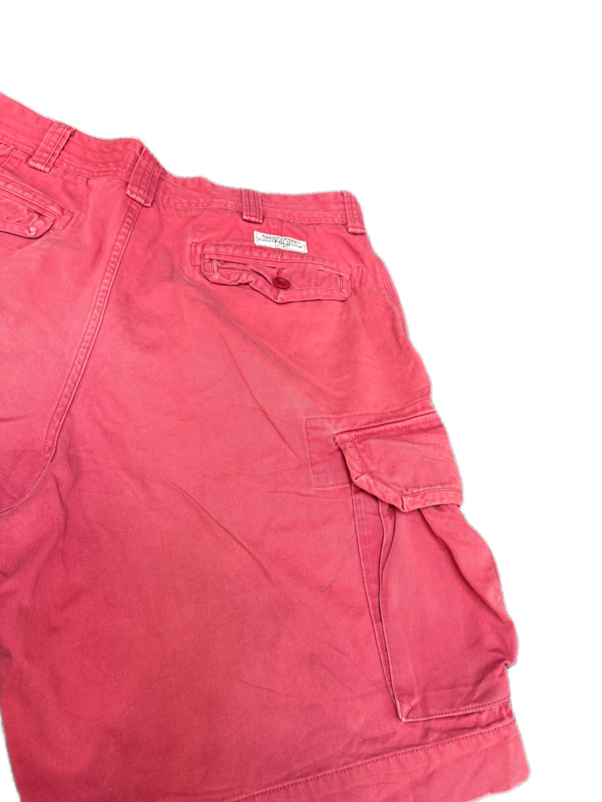 Polo Ralph Lauren Cargo Shorts Fits as Mens XL 37" Waist Red Hiking Outdoor