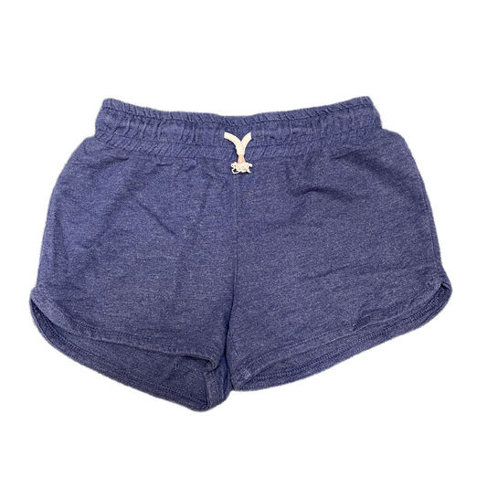 Running Sprinter Shorts Womens L 24" Waist Navy Athletic Gym Workout Dolphin Hem