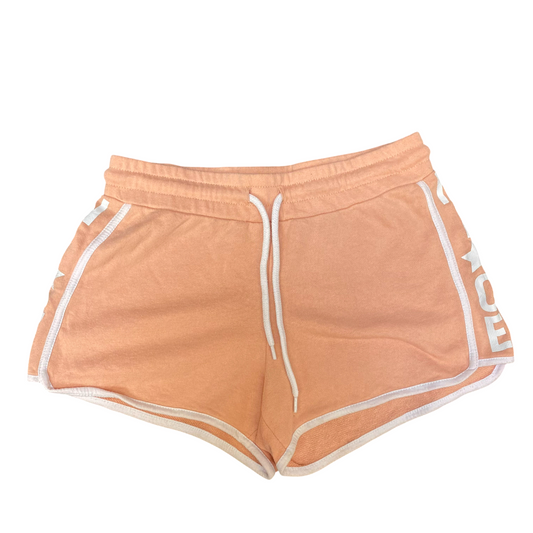 Running Sprinter Shorts Womens Medium Orange Athletic Fit Training Dolphin Hem