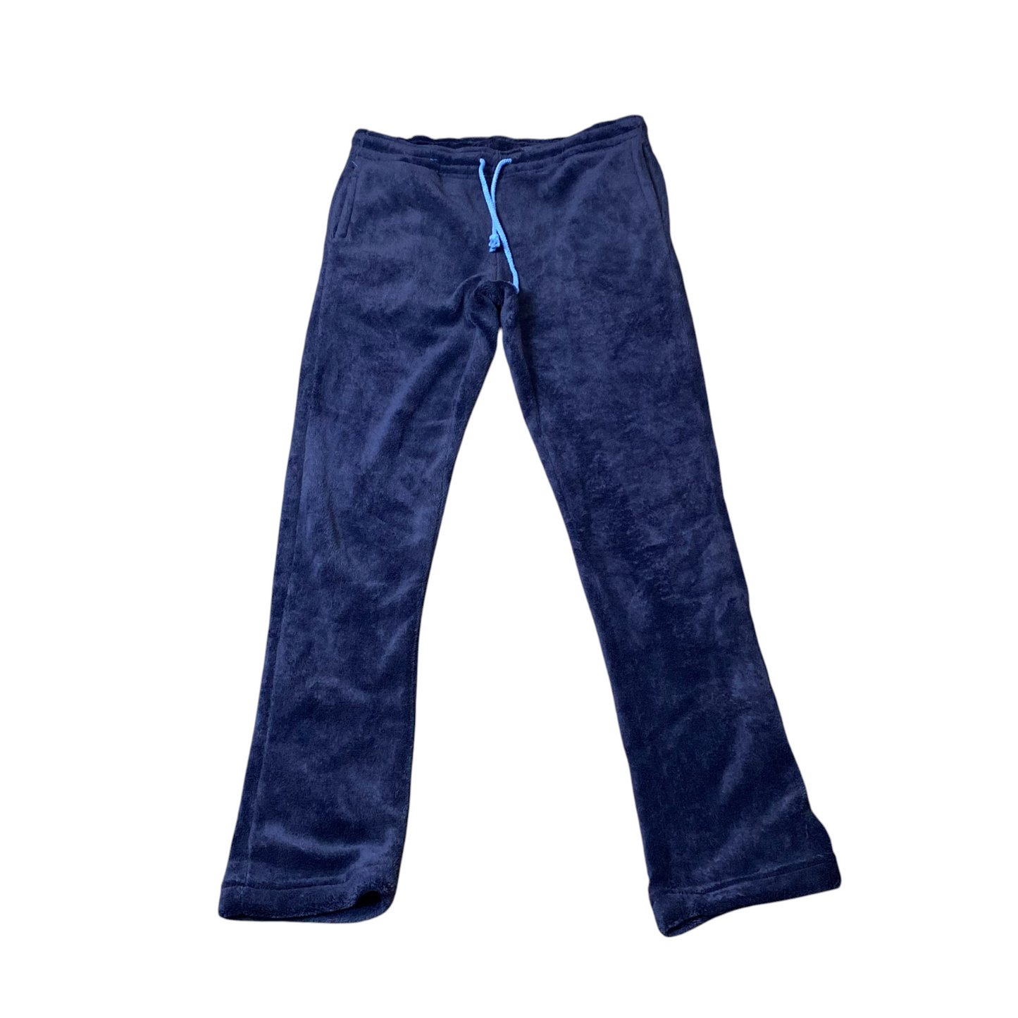 Mw. Gleichman Joggers Womens Large Blue Sherpa Straight Drawstring Track Pants