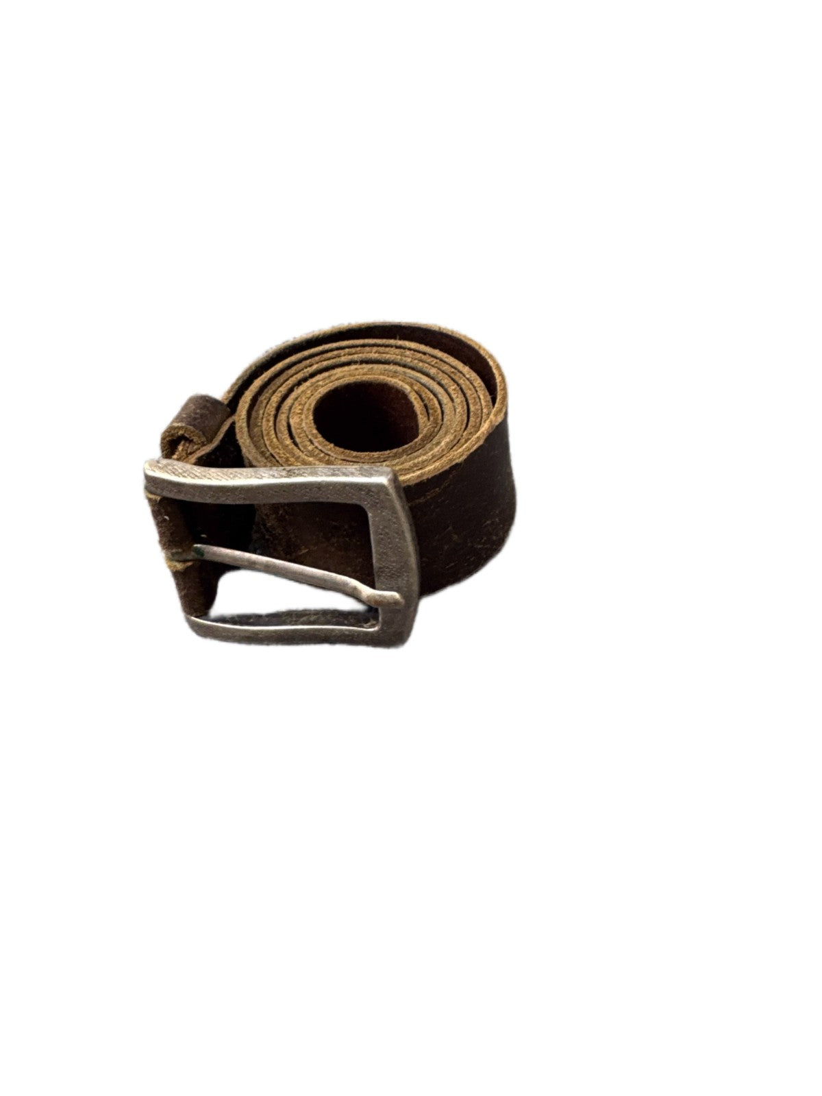 Leoyd Waist Belt Womens Dark Brown Leather Silver Pin Buckle 42.5 Inches