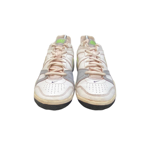 Nike City Court Athletic Shoes Youth Girls UK 6 White Leather Running Swoosh