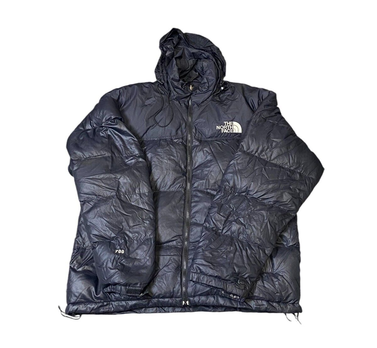 The North Face Nuptse 700 Puffer Jacket Men's M Black Goose Down Quilt Full Zip