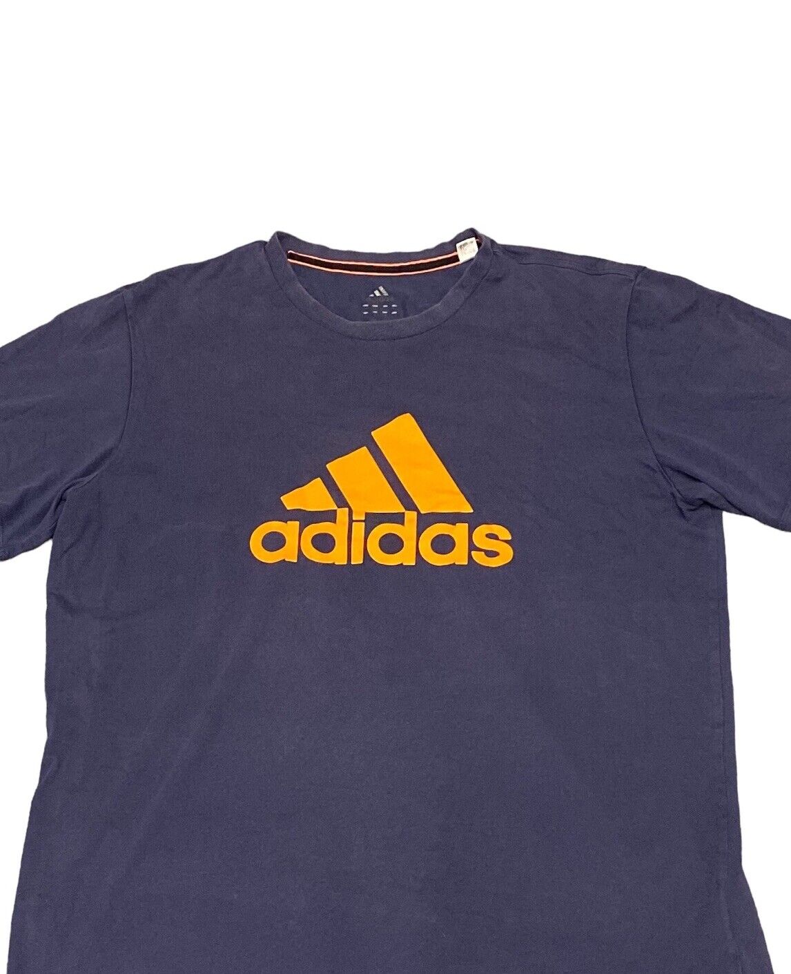 Adidas T-Shirt Blue Mens L Chest Logo