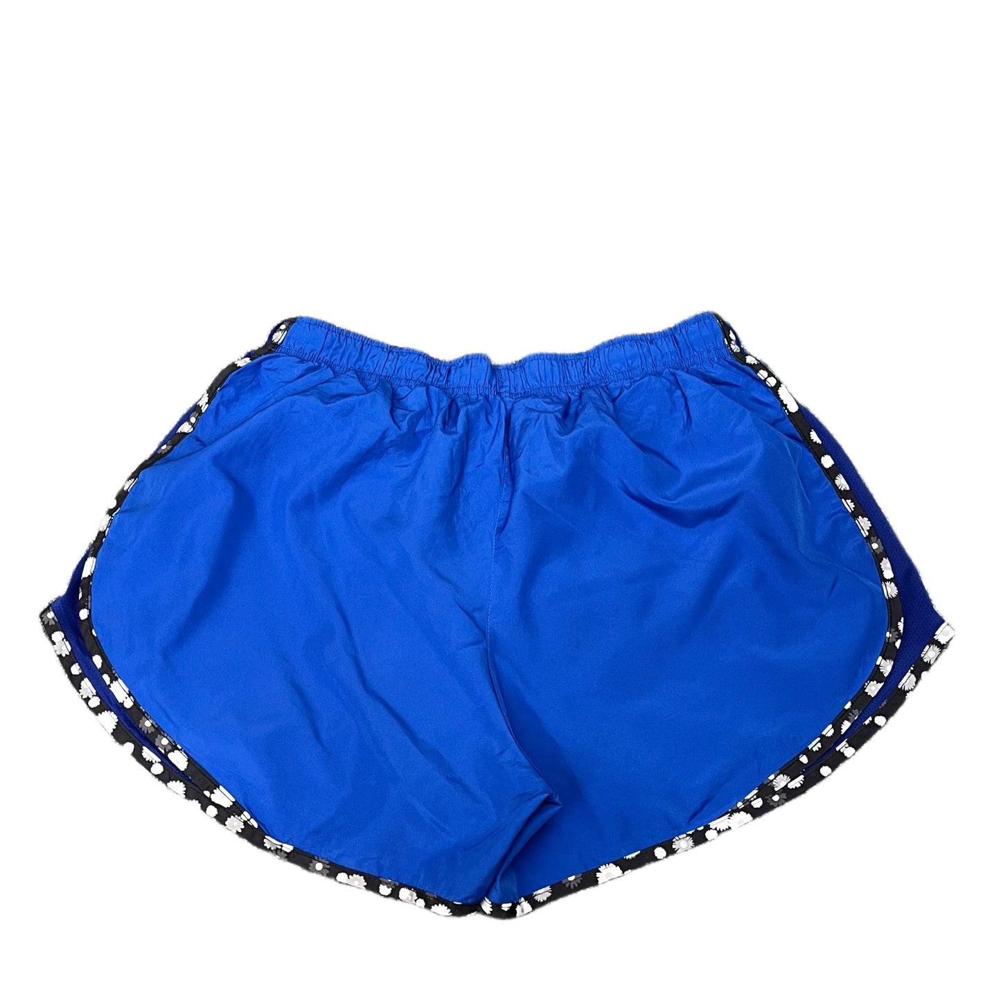 Nike Running Shorts Fits as Womens XS 27" Waist Blue Floral Trim Dolphin Hem