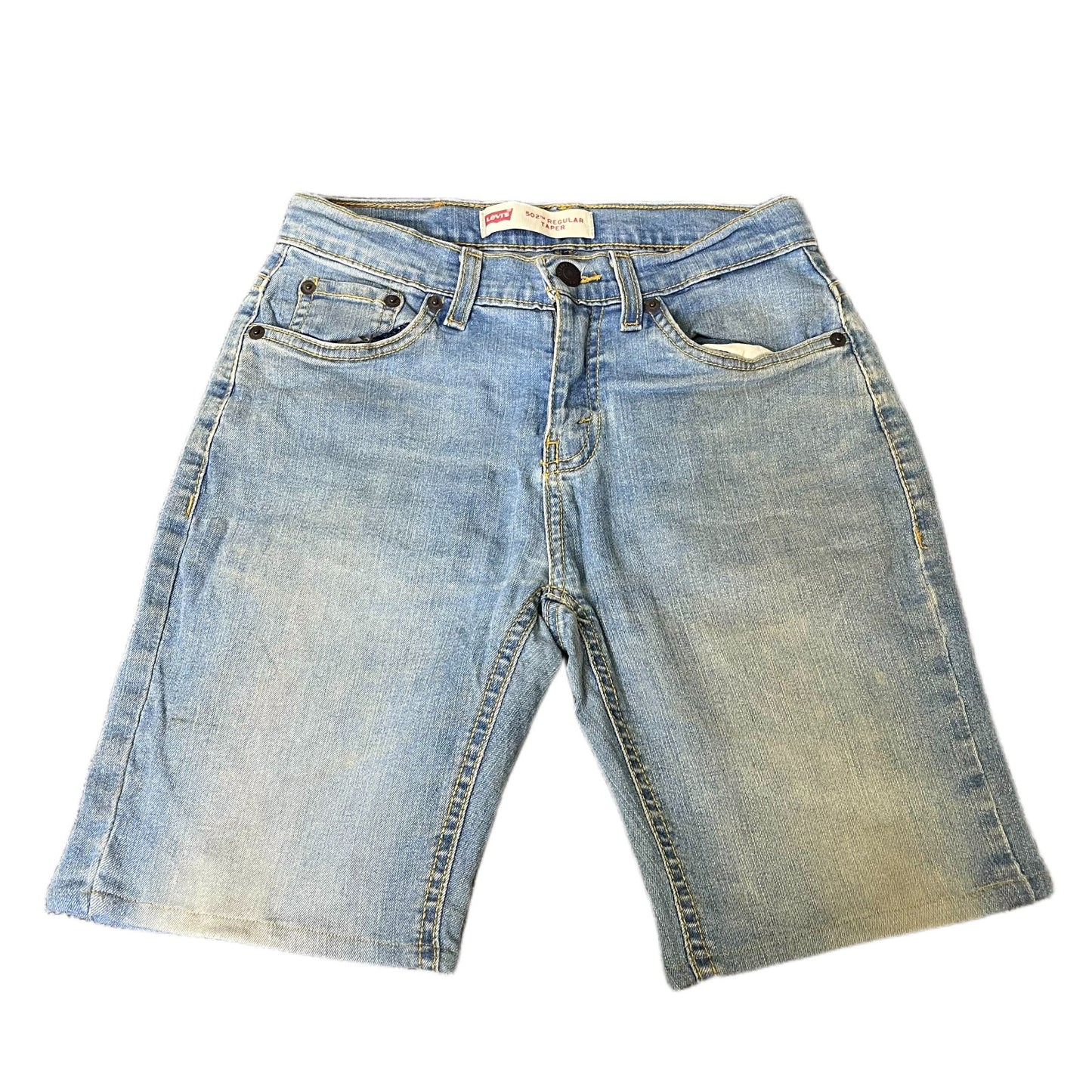 Levi's 502 Regular Taper Jean Shorts Fits as Mens XS 26" Waist Denim Light Wash