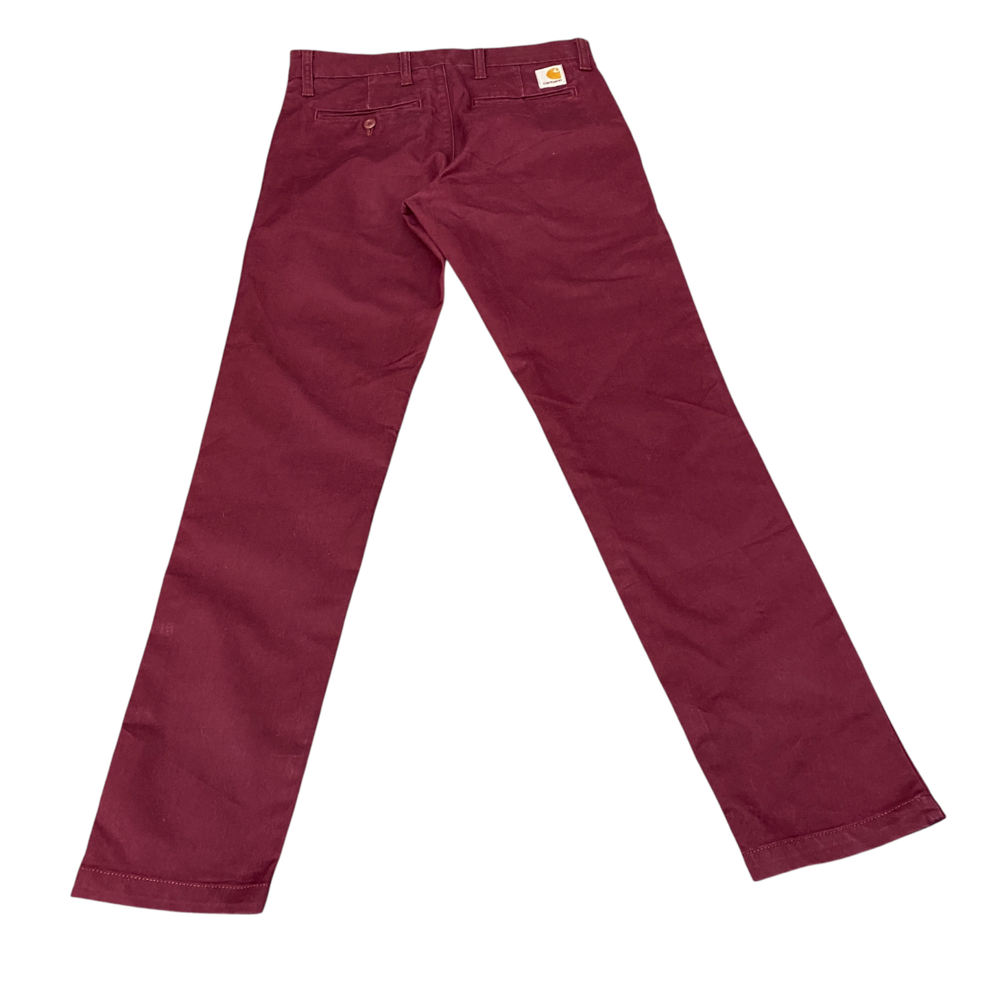 Carhartt Sid Pants Womens Medium Burgundy Workwear Stretch Flat Front Slim Fit
