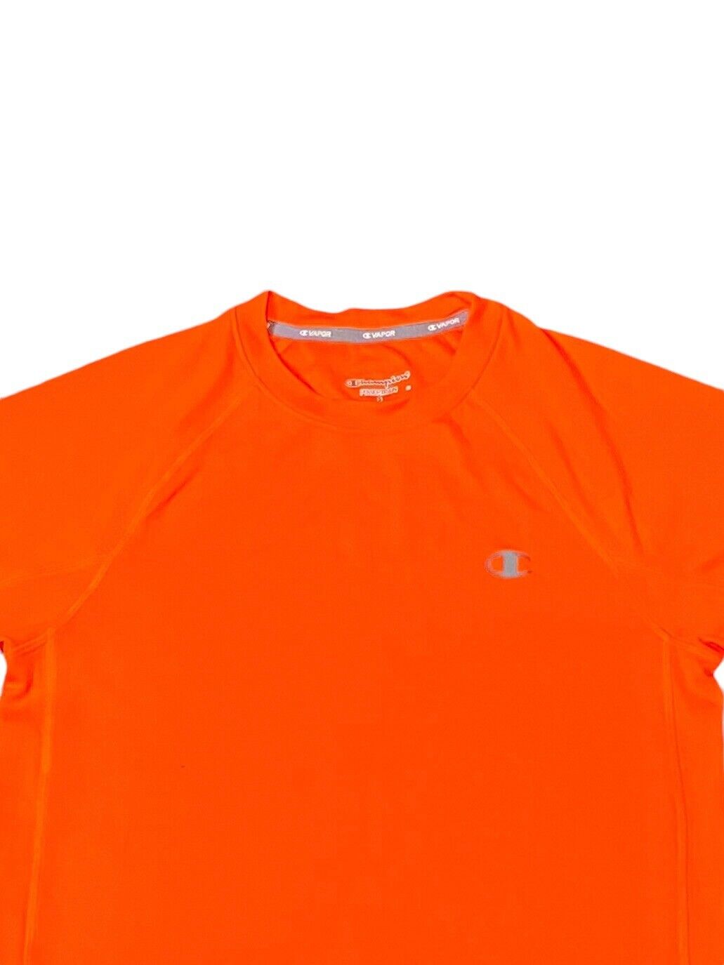 Champion T-Shirt Men's Small Orange Powertrain Vapor Activewear Crew Neck Tee