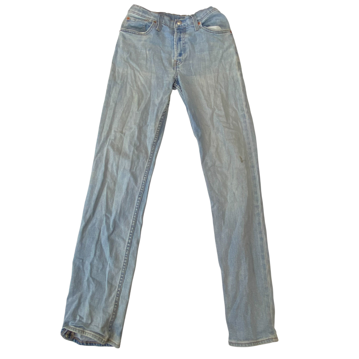 Levi's 501 Jeans Womens Small Blue Denim Slim Skinny Fit Light Wash Pockets