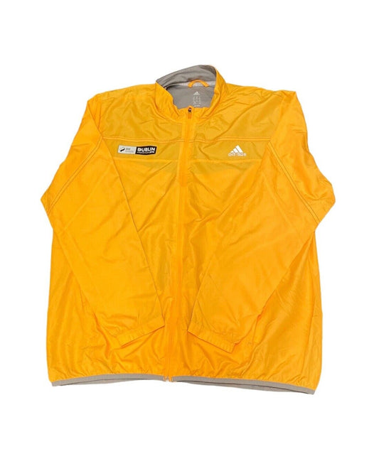 Adidas Lightweight Zip Up Jacket Marathon Yellow Mens XL