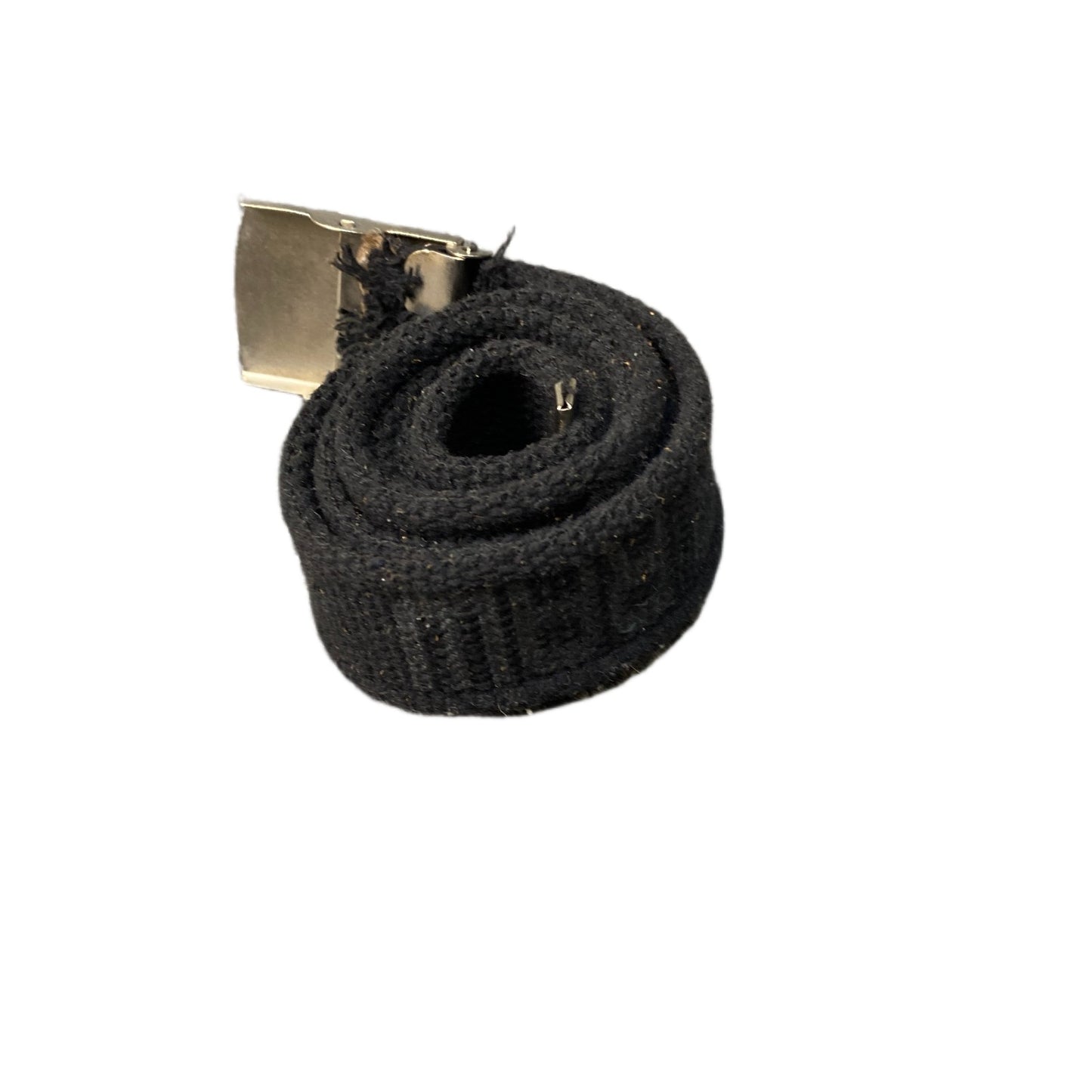 G-Star RAW Waist Belt Mens Black Woven Fabric Adjustable Silver Buckle 42.5 Inch