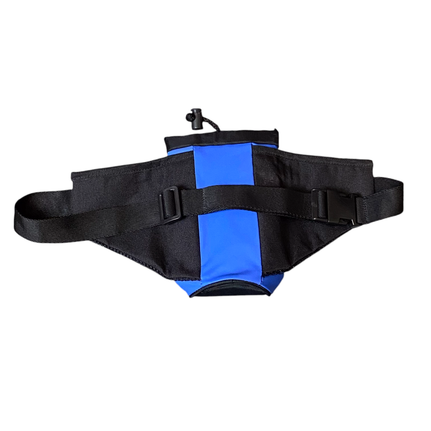 Sadia Fanny Pack Bum Bag Blue Black Adjustable Nylon Belt with Bottle Holder