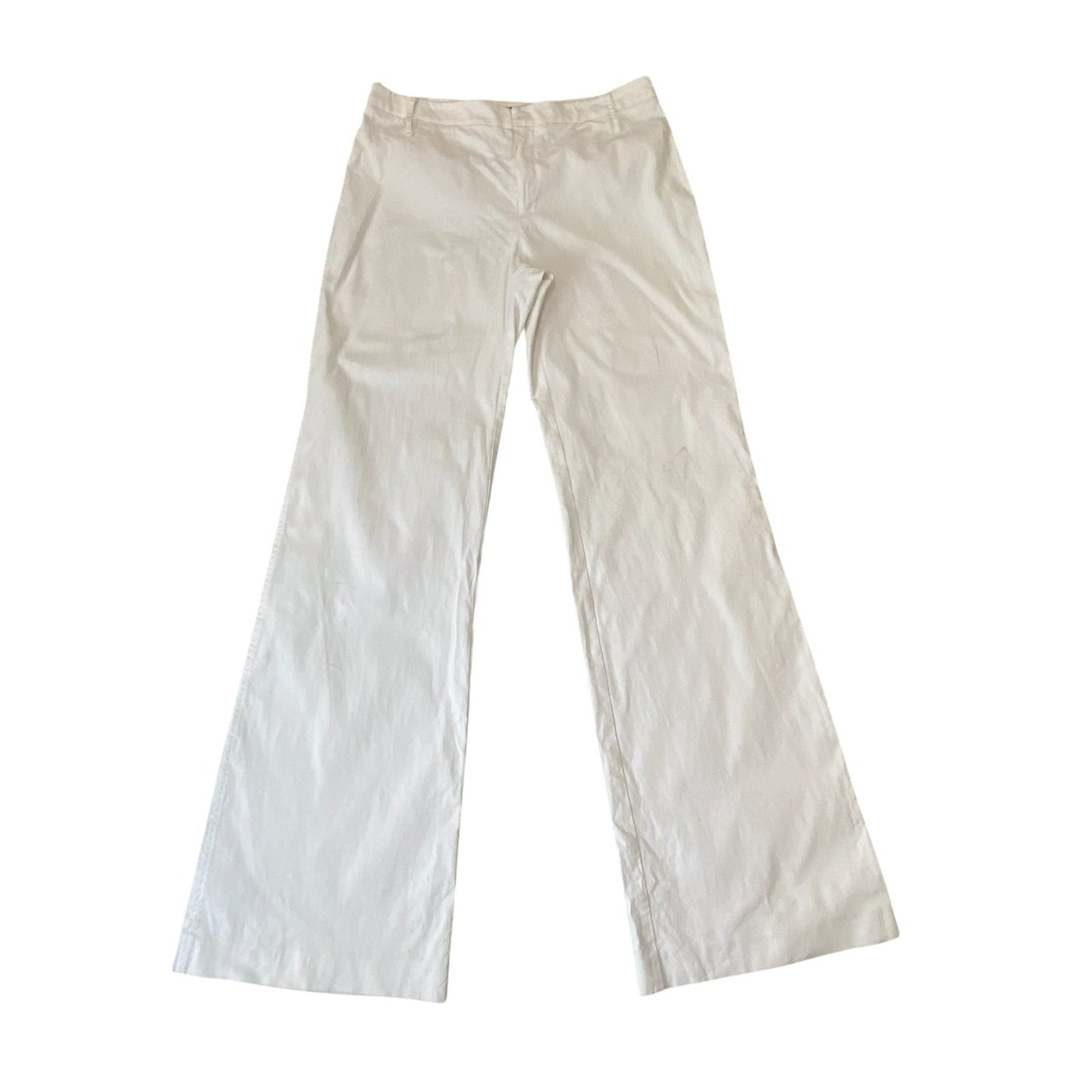 MNG Trousers Womens Medium W28 L32 White Bootcut Flat Front Light Wash Outdoor