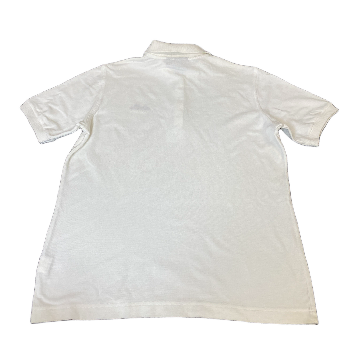 Ellesse Polo Shirt Womens M White Embroidered Logo Short Sleeve Collared Popover