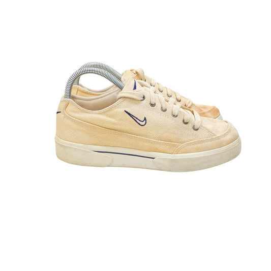 Vintage Nike GTS Skate Sneakers Women's 4.5 Beige Canvas Swoosh Casual Lace Up