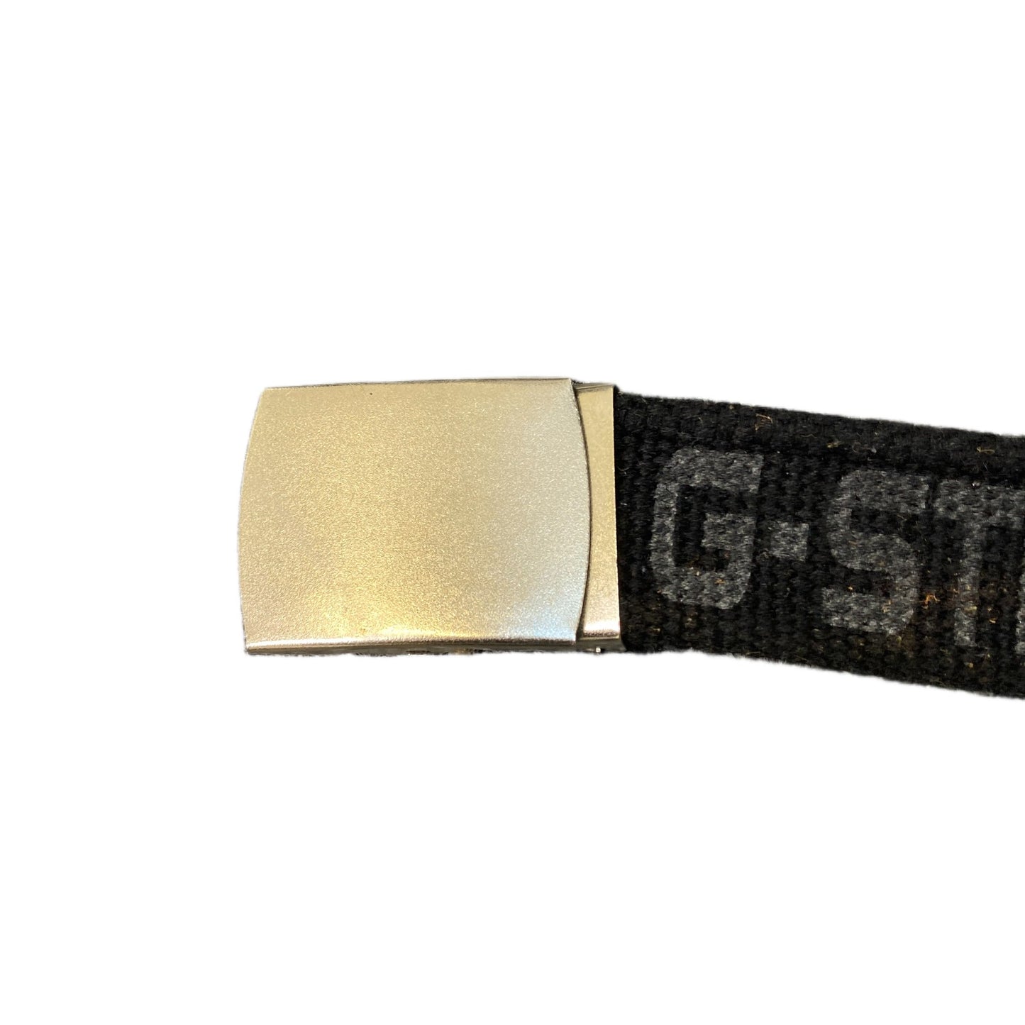 G-Star RAW Waist Belt Mens Black Woven Fabric Adjustable Silver Buckle 42.5 Inch