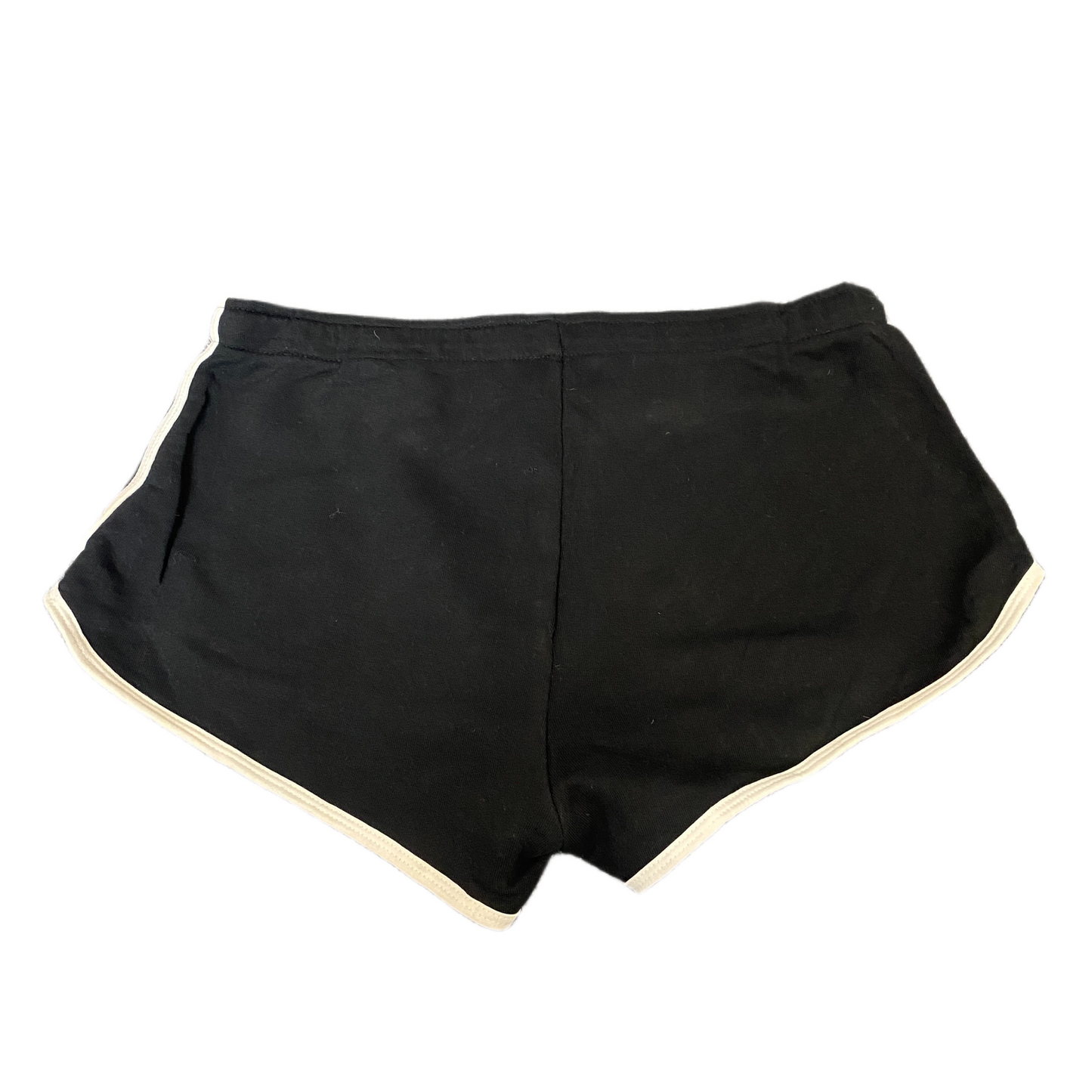 Running Sprinter Shorts Womens L 29" Waist Black Athletic Workout Dolphin Hem