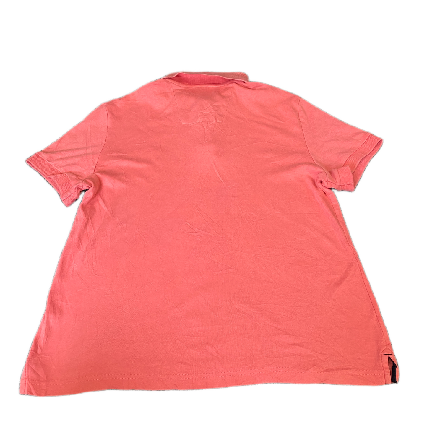 Nautica Polo Shirt Womens M Coral Pink Slim Fit Short Sleeve Collared Popover