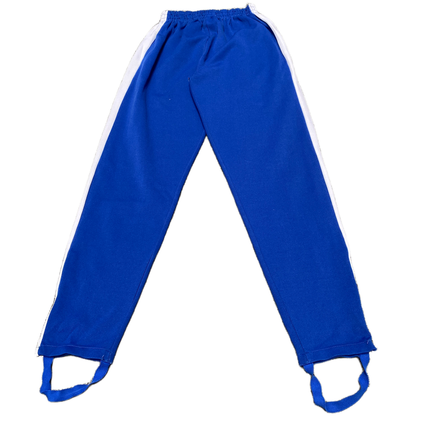 PUMA Joggers Fits as Womens 21" Waist Blue Stretch Ankle Zip Stirrup Trousers
