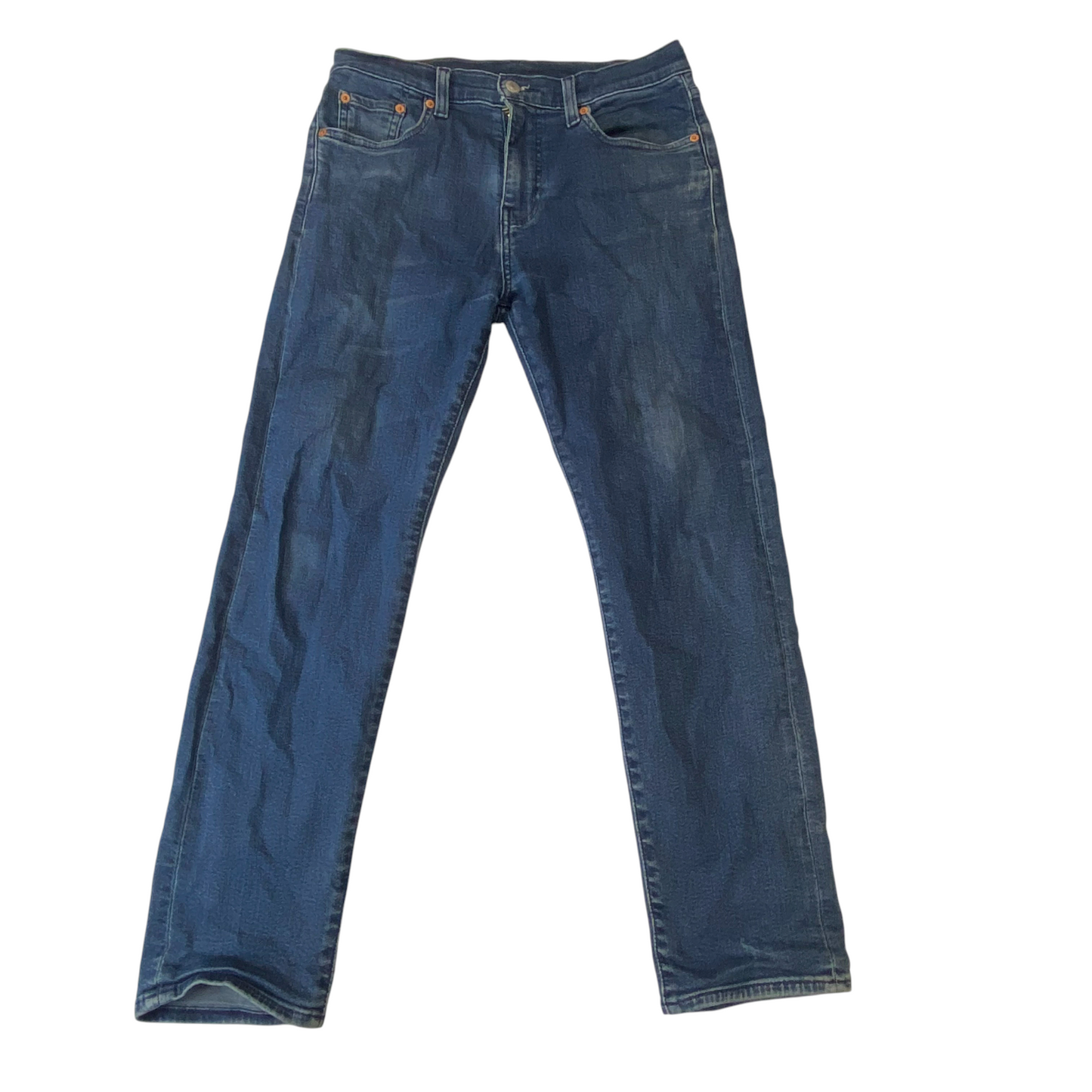 Levi's 502 Jeans Mens Small Blue Denim Slim Fit Straight Leg Medium Wash Pockets