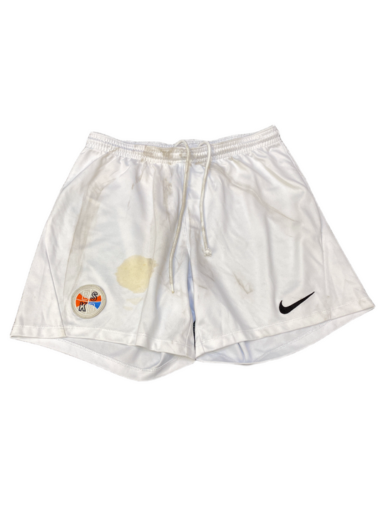 Nike Dri-Fit Soccer Shorts Womens Small 27" Waist White Elastic Waist Drawstring