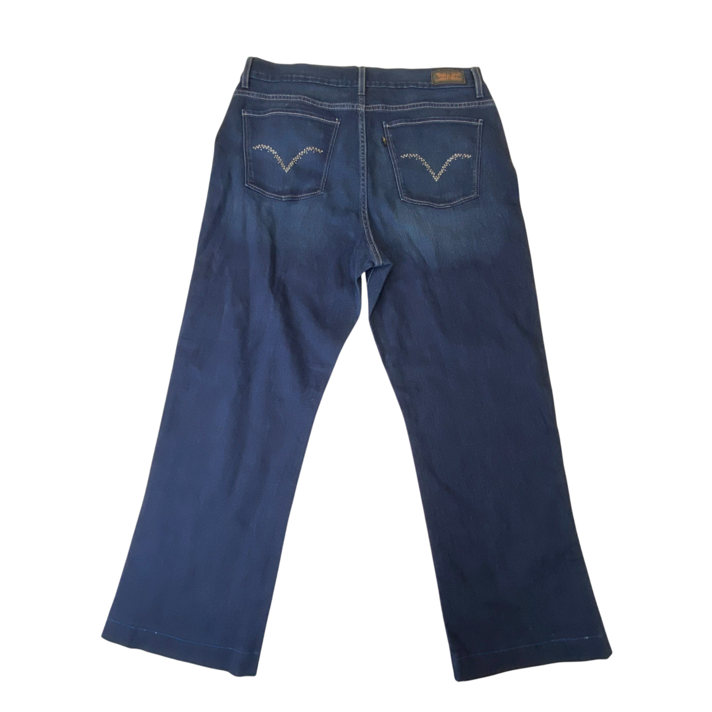 Levi's 512 Jeans Womens Large Blue Denim Perfectly Slimming Bootcut Pocket Comfy