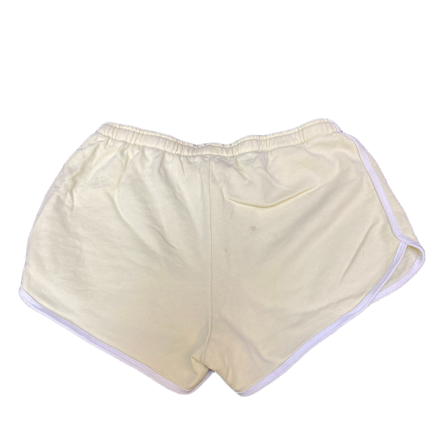 Running Sprinter Shorts Womens Large 28" Waist Yellow Gym Athletic Dolphin Hem